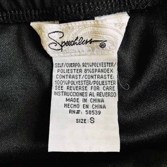 Speechless Y2K 2000s Black Bow Top - Picture 6 of 9